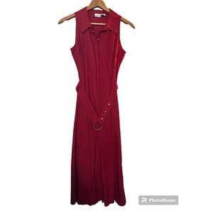Newport News red sleeveless maxi dress, Size 10